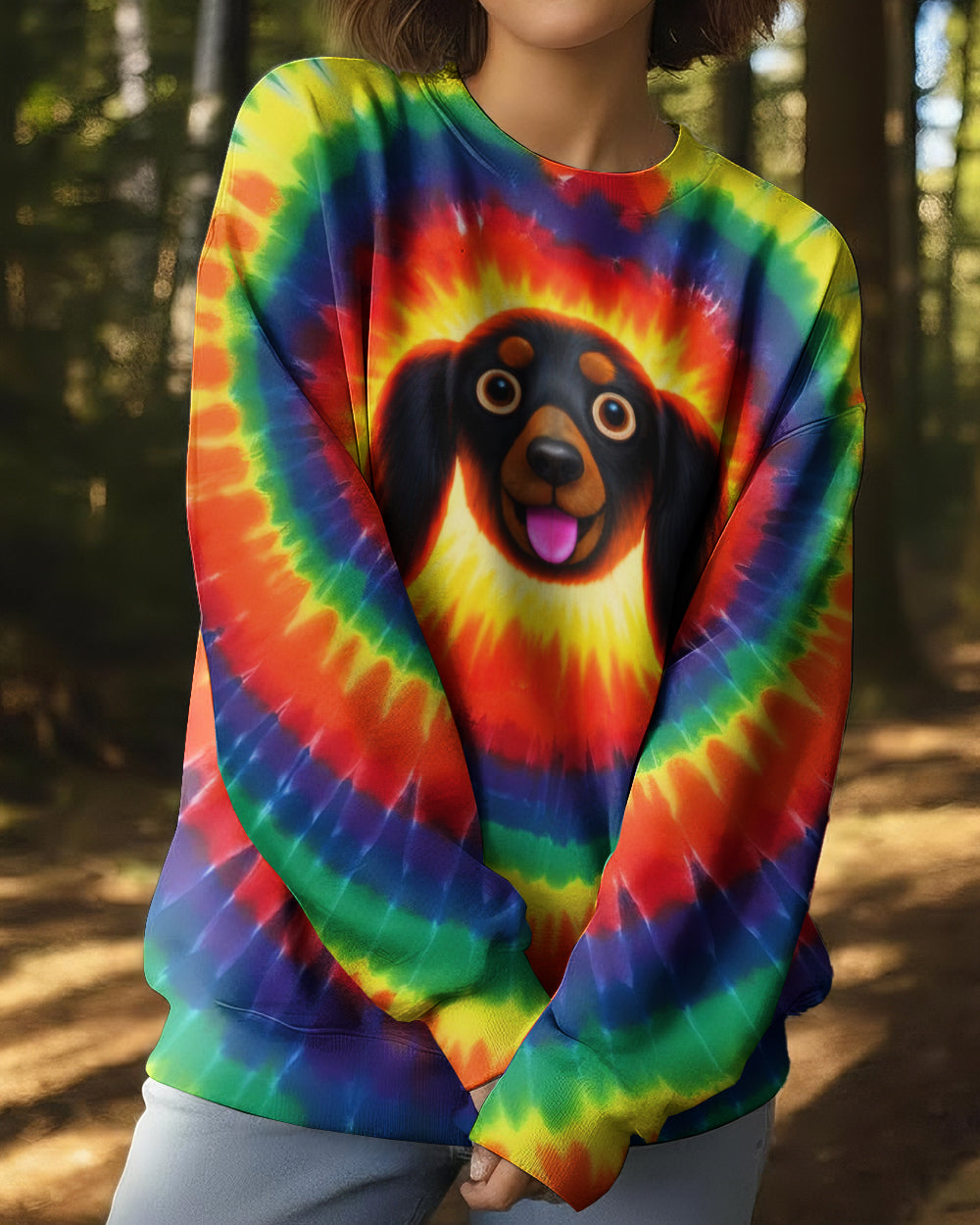 DACHSHUND DOG COLORFUL SWIRL ALL OVER PRINT - TLTW1301262