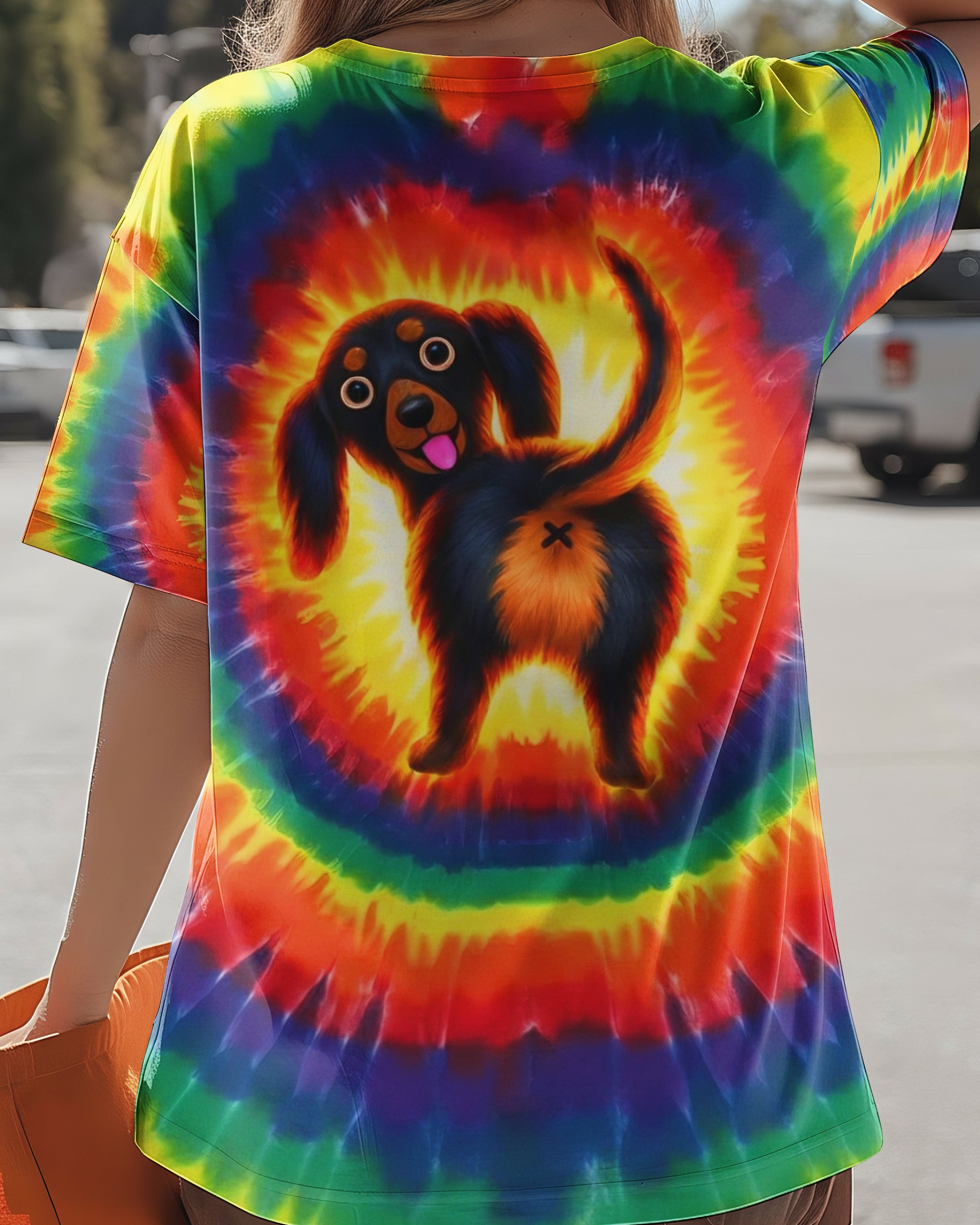 DACHSHUND DOG COLORFUL SWIRL ALL OVER PRINT - TLTW1301262