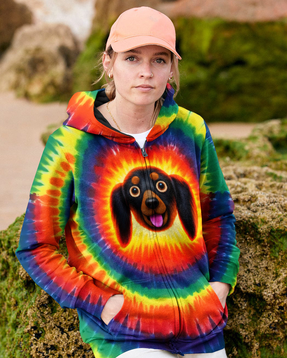 DACHSHUND DOG COLORFUL SWIRL ALL OVER PRINT - TLTW1301262