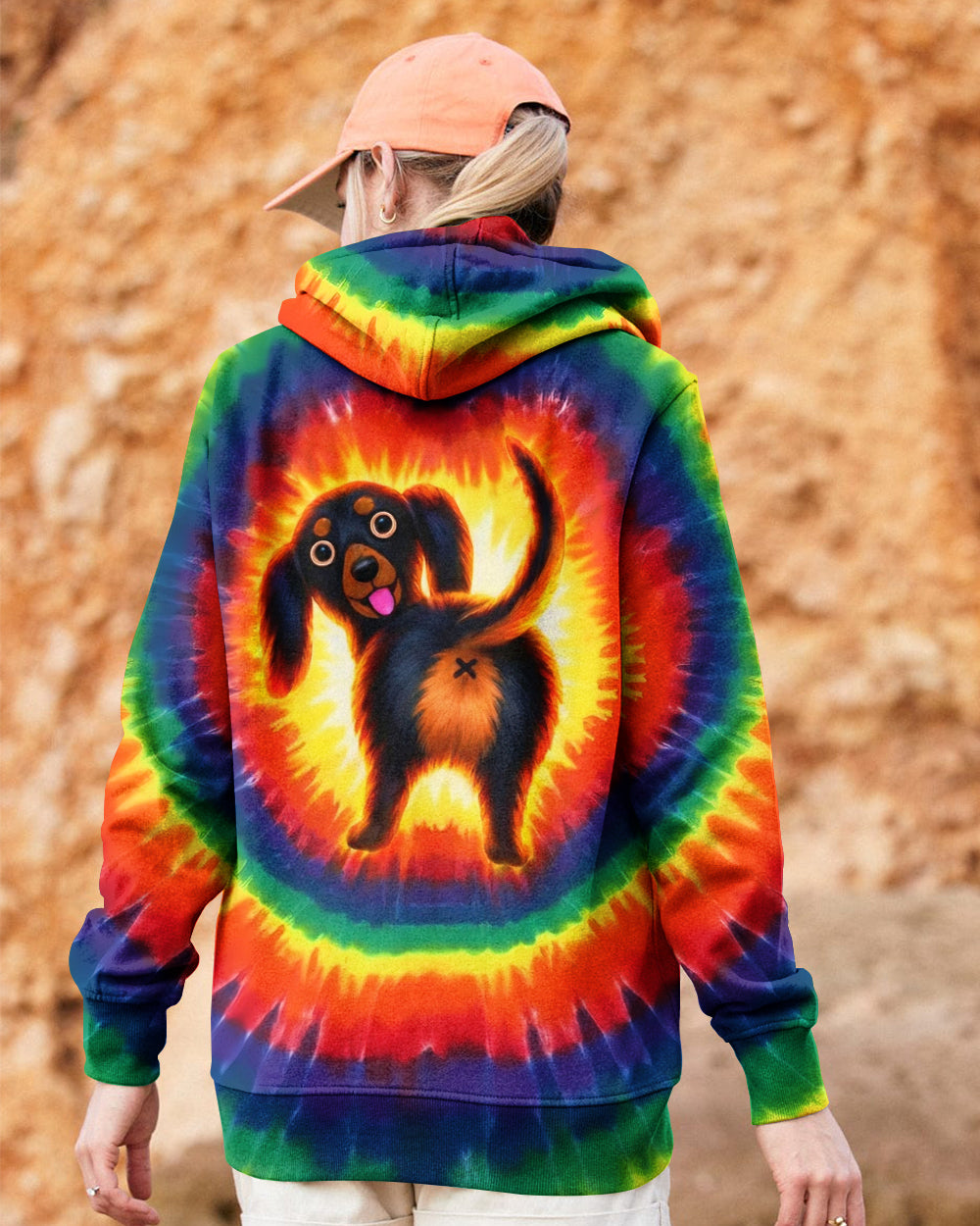 DACHSHUND DOG COLORFUL SWIRL ALL OVER PRINT - TLTW1301262