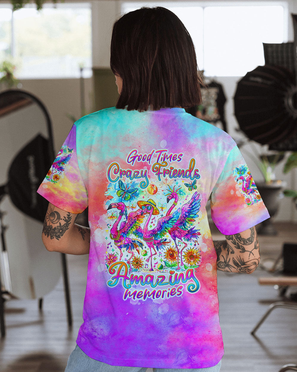 GOOD TIMES CRAZY FRIEND FLAMINGO ALL OVER PRINT - TLTW1304243