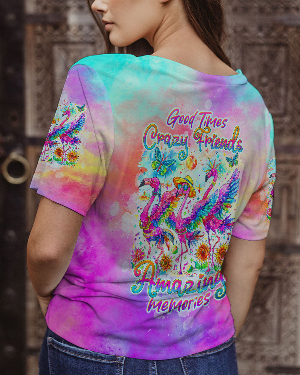 GOOD TIMES CRAZY FRIEND FLAMINGO ALL OVER PRINT - TLTW1304243