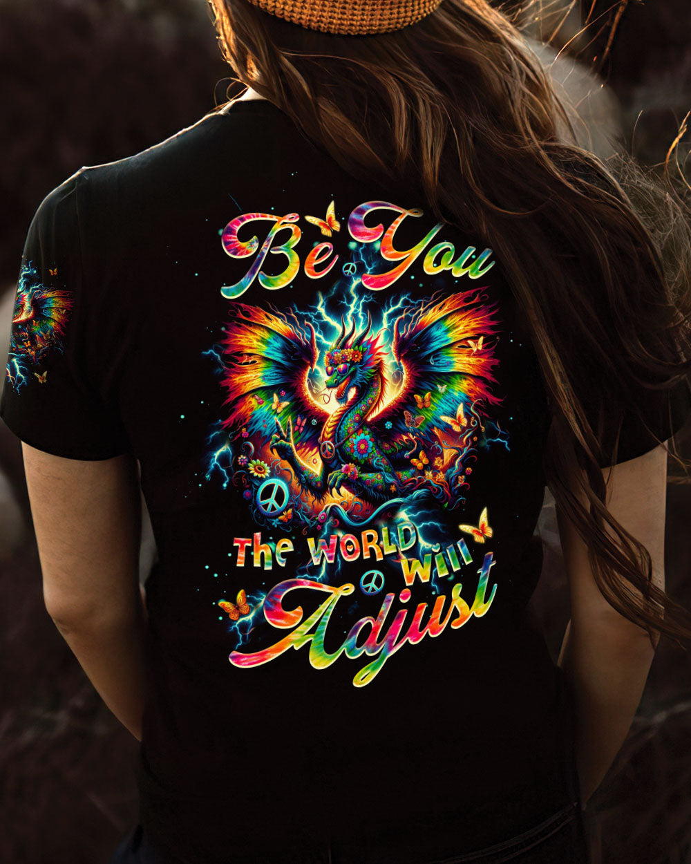 BE YOU THE WORLD WILL ADJUST DRAGON ALL OVER PRINT - TLTW1305247