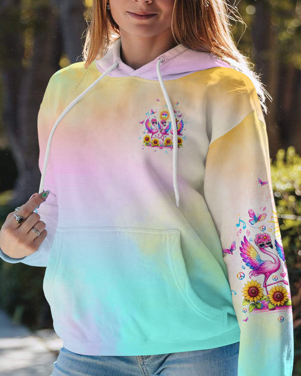TRUE FRIENDS ARE LIKE BRIGHT SUNFLOWERS FLAMINGO ALL OVER PRINT - TLTW2304244