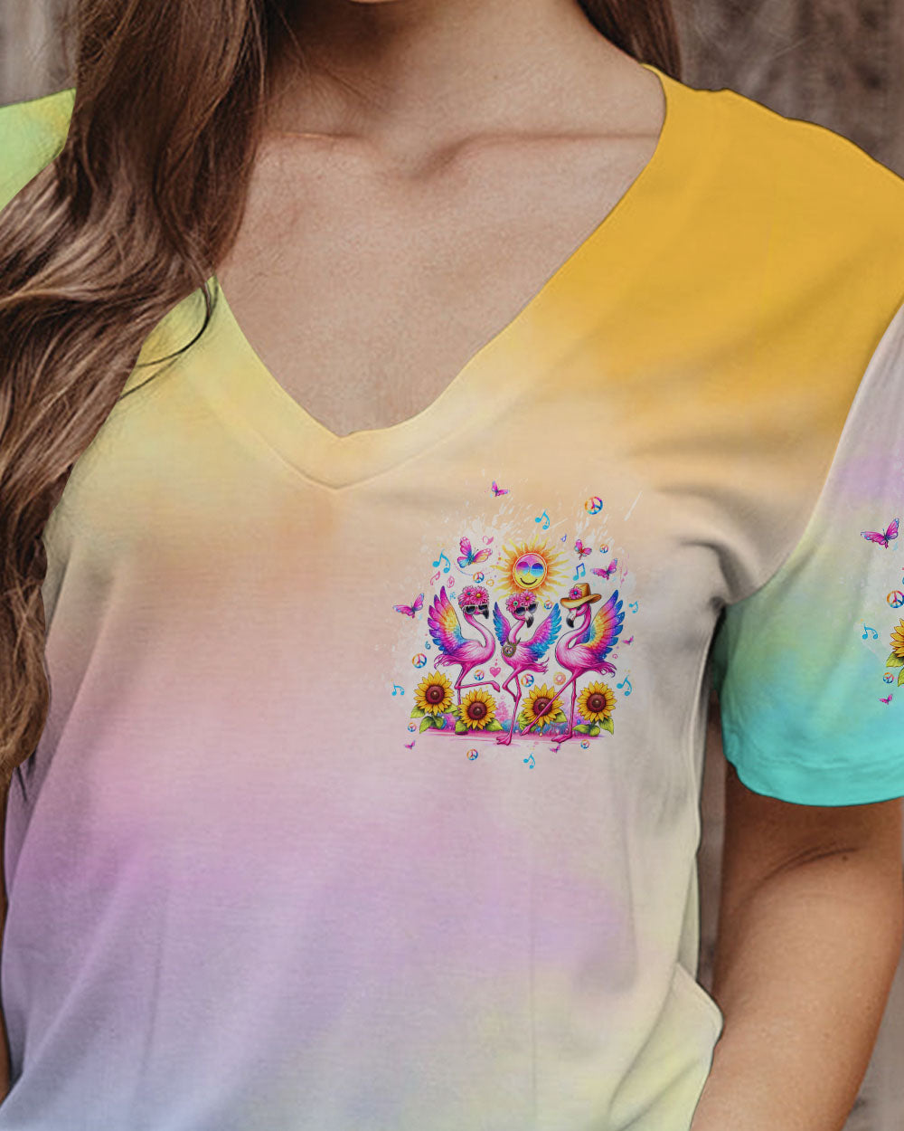 GOOD TIMES CRAZY FRIEND FLAMINGO SUNFLOWER ALL OVER PRINT - TLTW1306244