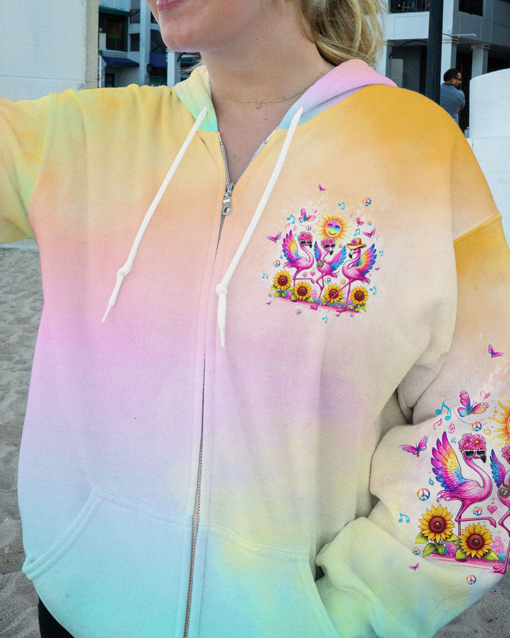 TRUE FRIENDS ARE LIKE BRIGHT SUNFLOWERS FLAMINGO ALL OVER PRINT - TLTW2304244