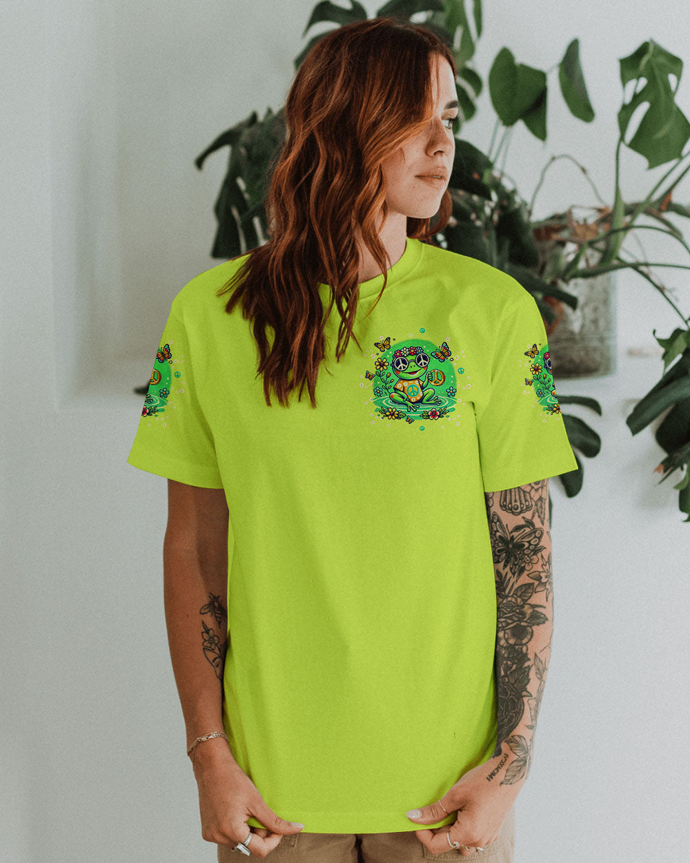 BE YOU THE WORLD WILL ADJUST FROG ALL OVER PRINT - TLTW1309242