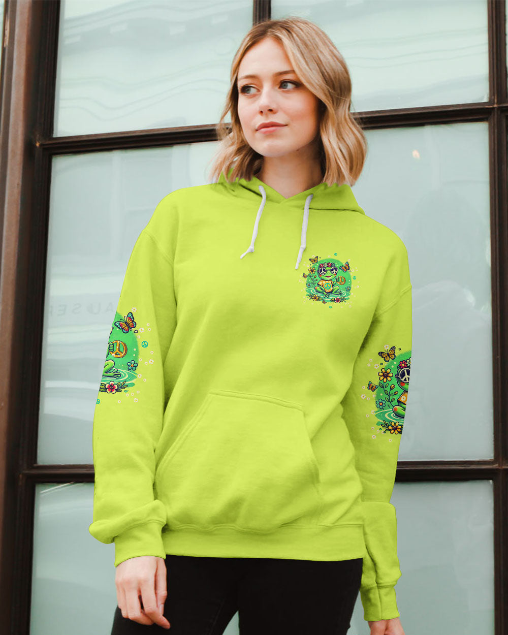 BE YOU THE WORLD WILL ADJUST FROG ALL OVER PRINT - TLTW1309242