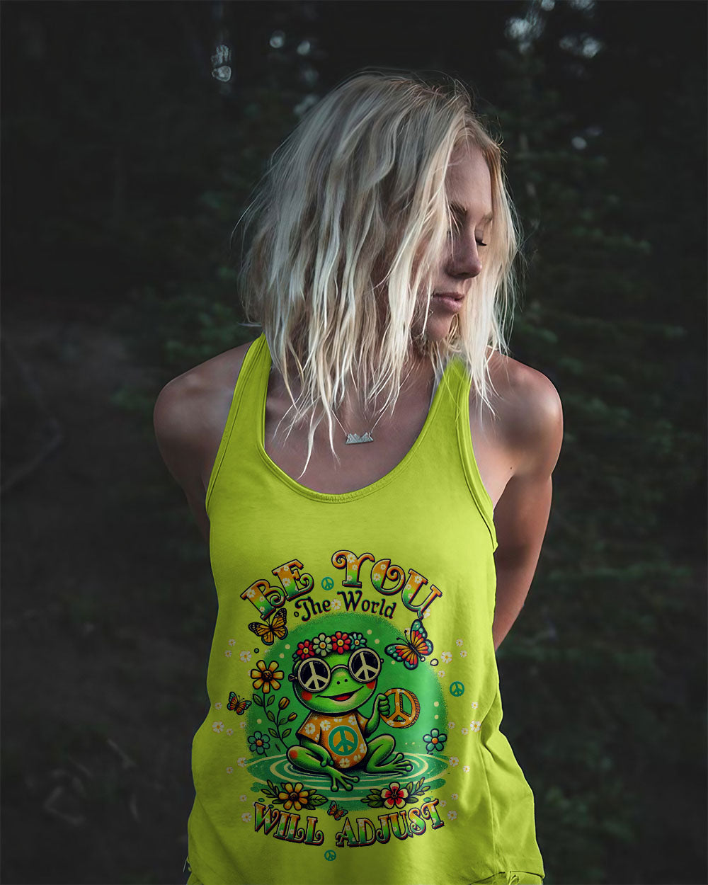 BE YOU THE WORLD WILL ADJUST FROG ALL OVER PRINT - TLTW1309242