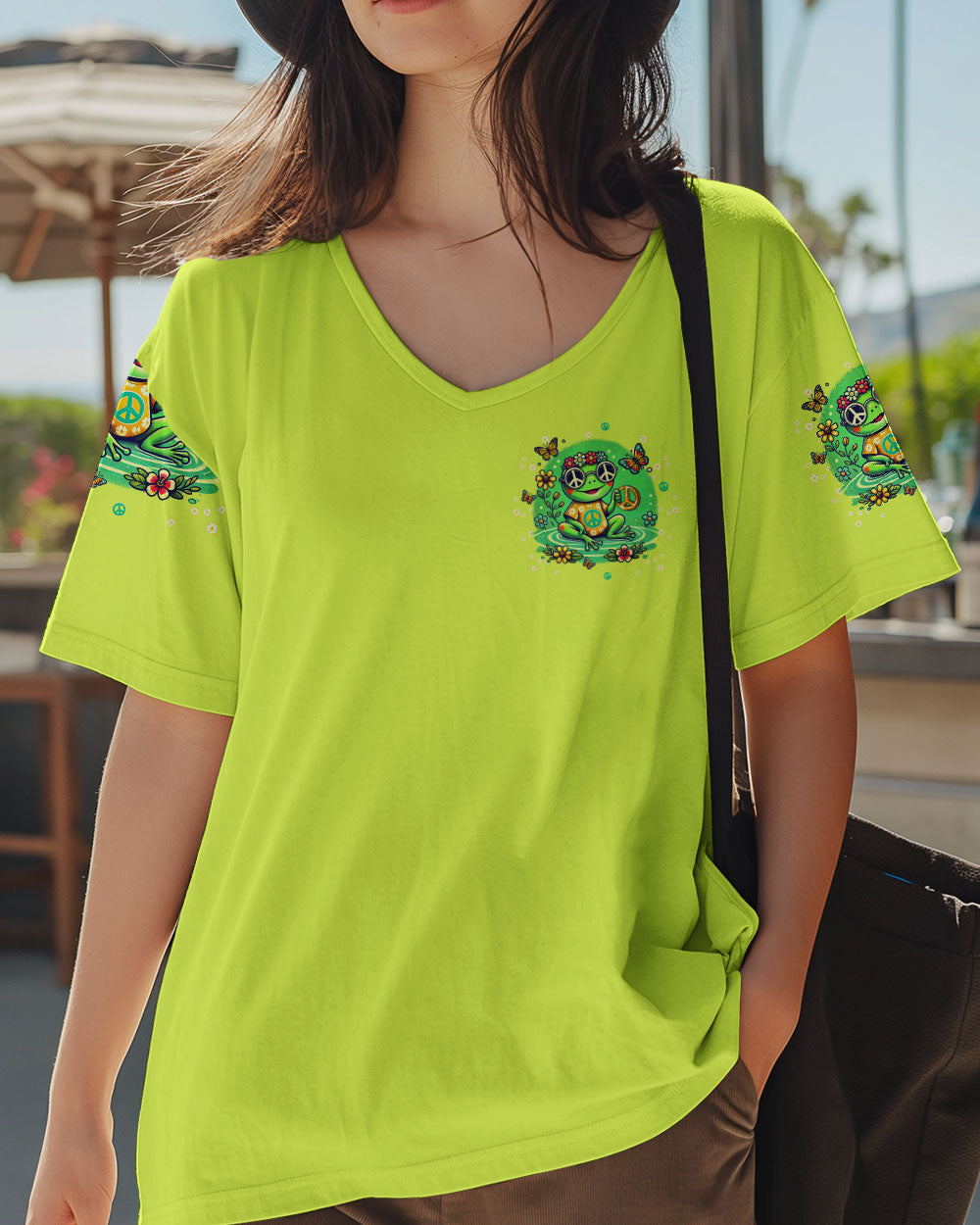 BE YOU THE WORLD WILL ADJUST FROG ALL OVER PRINT - TLTW1309242
