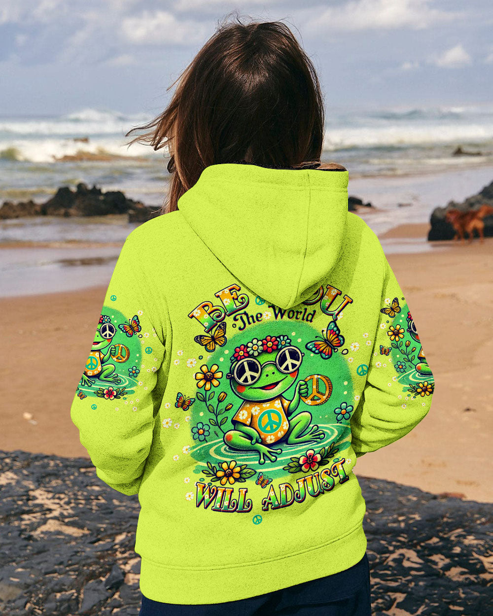 BE YOU THE WORLD WILL ADJUST FROG ALL OVER PRINT - TLTW1309242
