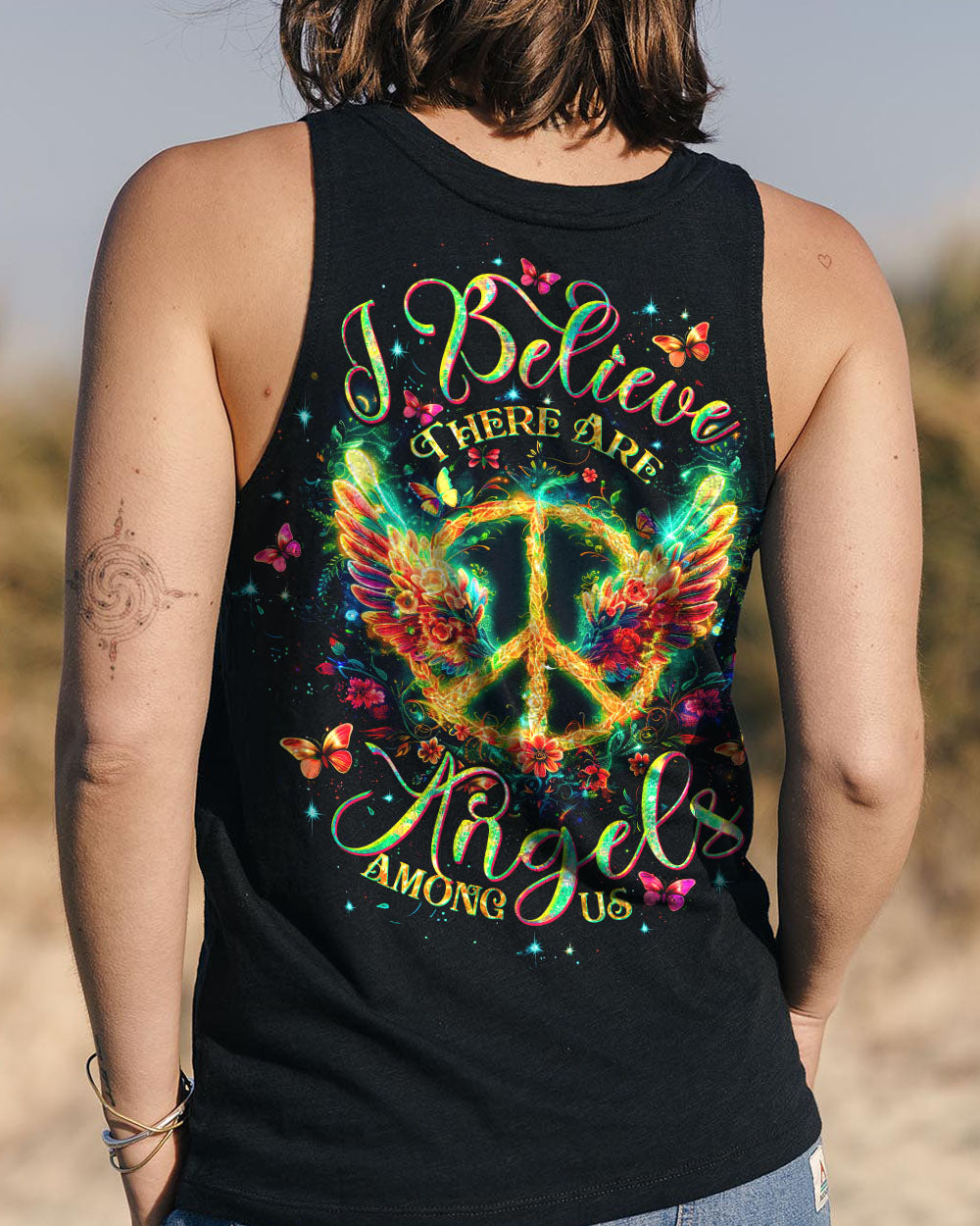 I BELIEVE THERE ARE ANGELS AMONG US PEACE WINGS ALL OVER PRINT - TLTW1312244