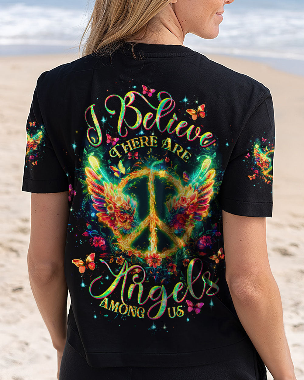I BELIEVE THERE ARE ANGELS AMONG US PEACE WINGS ALL OVER PRINT - TLTW1312244