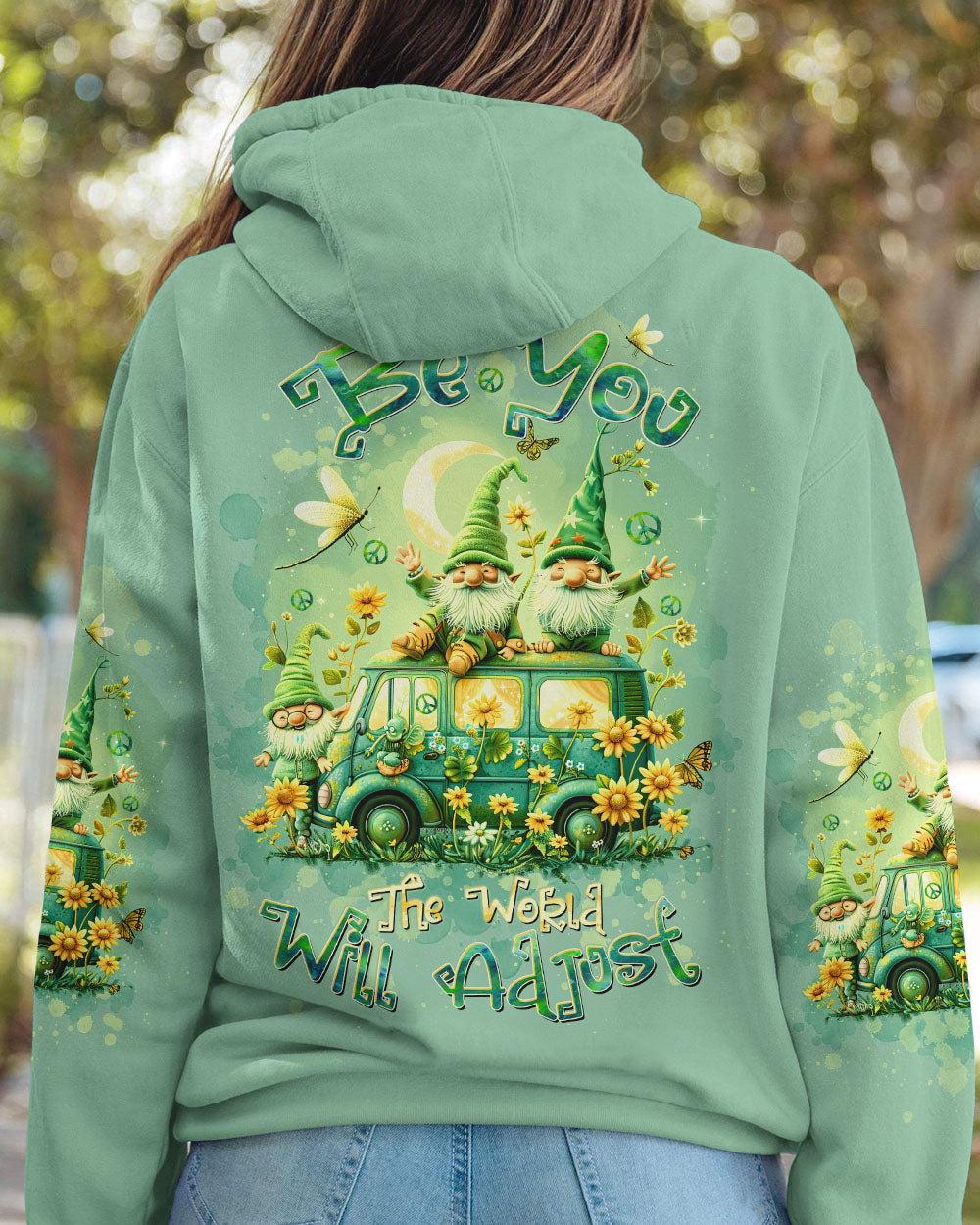 BE YOU THE WORLD WILL ADJUST GNOME ALL OVER PRINT - TLTW1403246