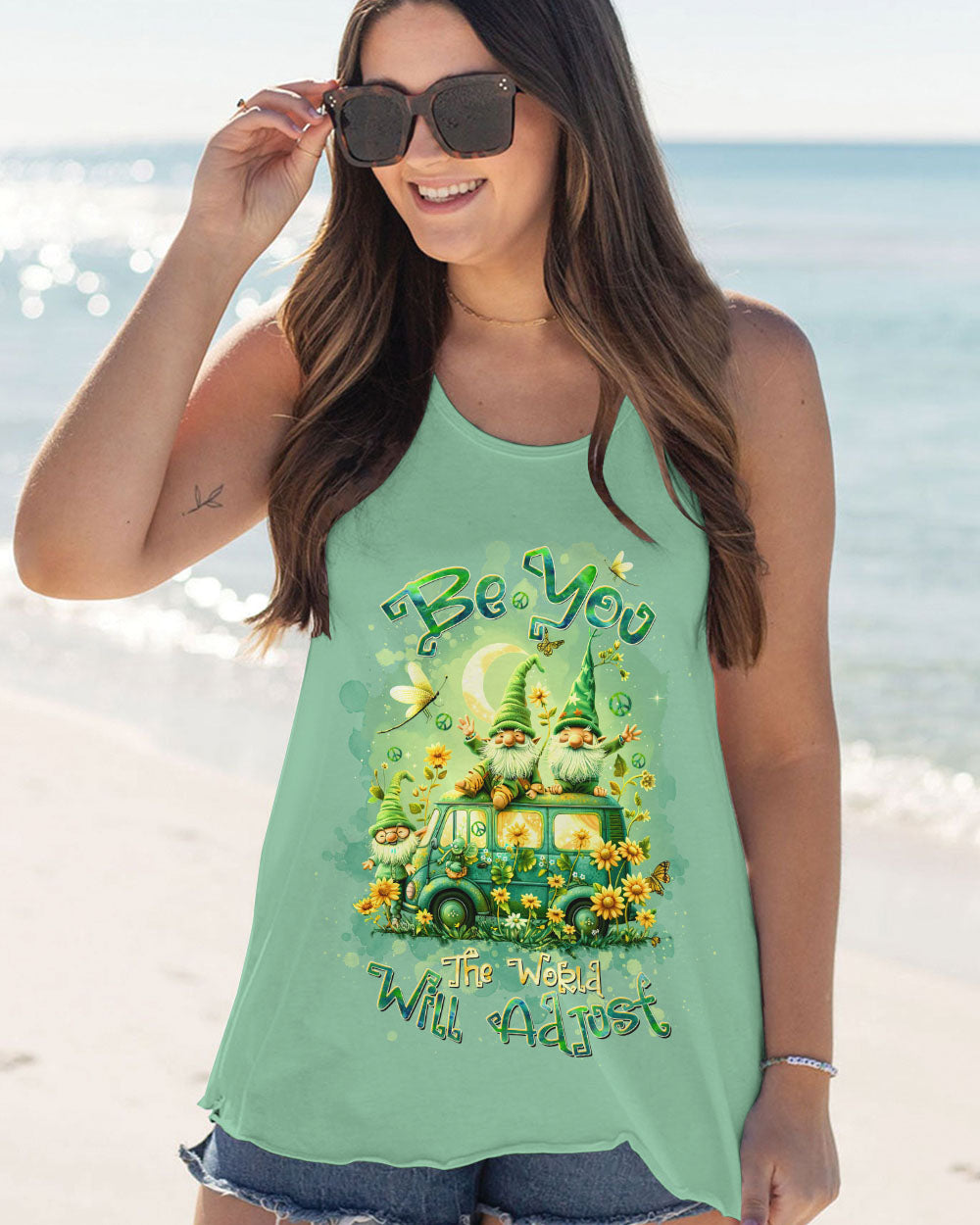 BE YOU THE WORLD WILL ADJUST GNOME ALL OVER PRINT - TLTW1403246