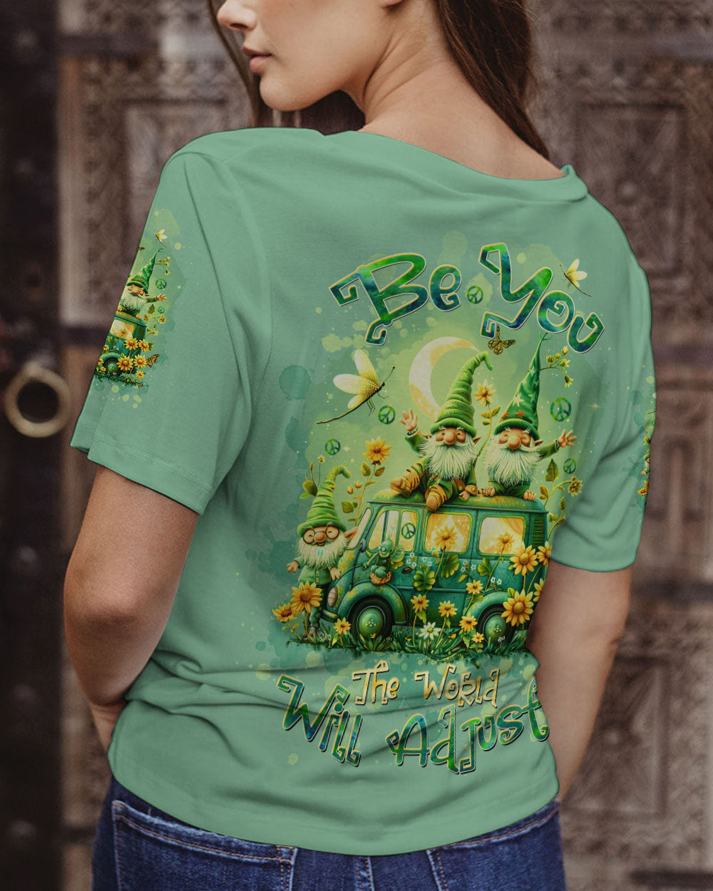 BE YOU THE WORLD WILL ADJUST GNOME ALL OVER PRINT - TLTW1403246