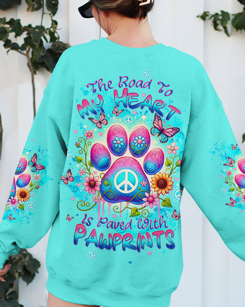 THE ROAD TO MY HEART DOG PAW ALL OVER PRINT - TLTW1406244