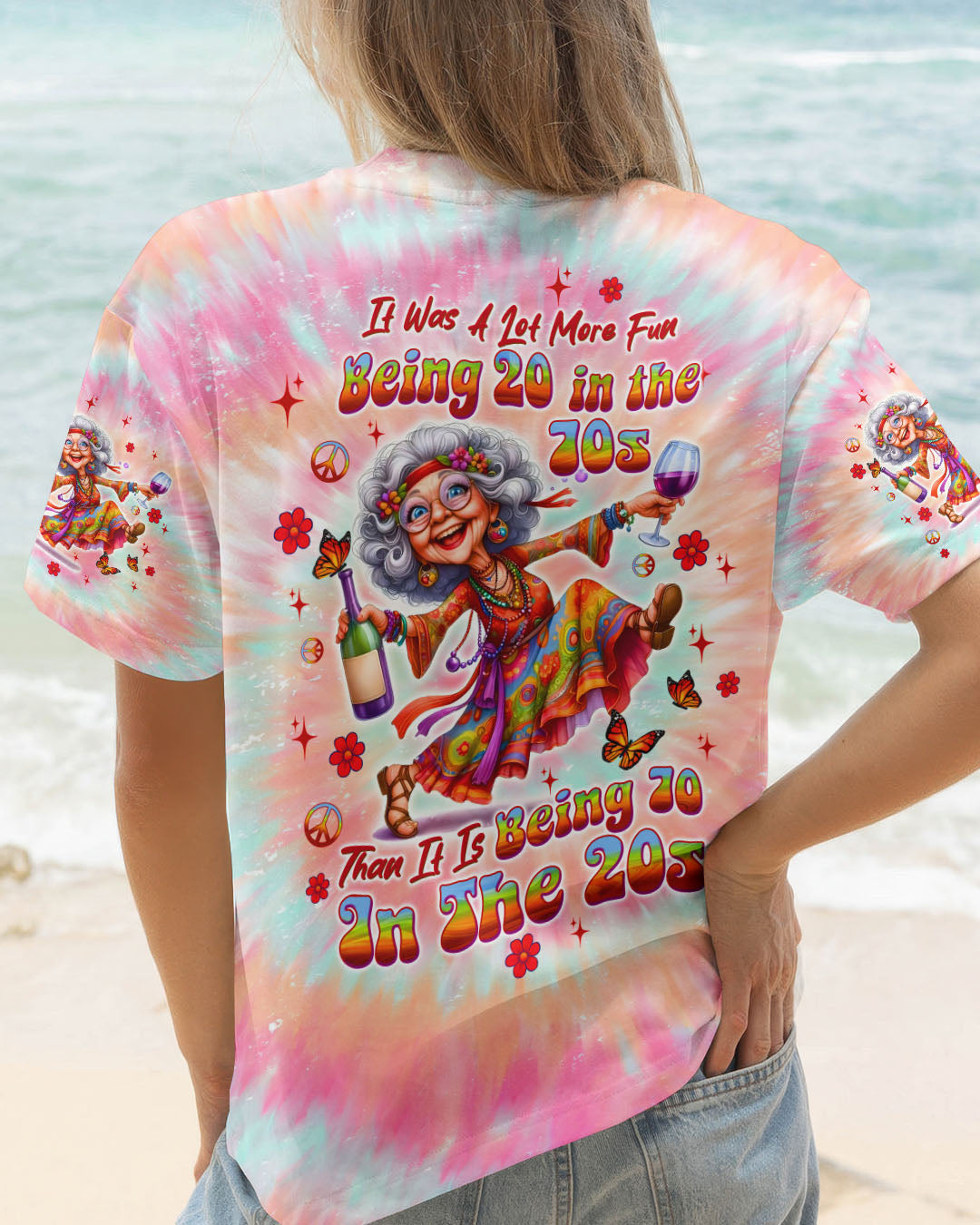 IT WAS A LOT MORE FUN BEING 20 IN THE 70S TIE DYE ALL OVER PRINT - TLTW1406253