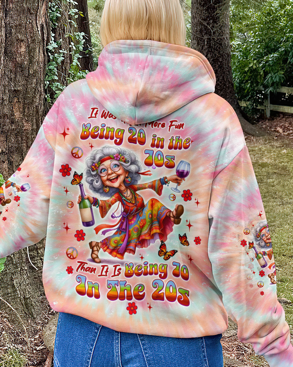 IT WAS A LOT MORE FUN BEING 20 IN THE 70S TIE DYE ALL OVER PRINT - TLTW1406253