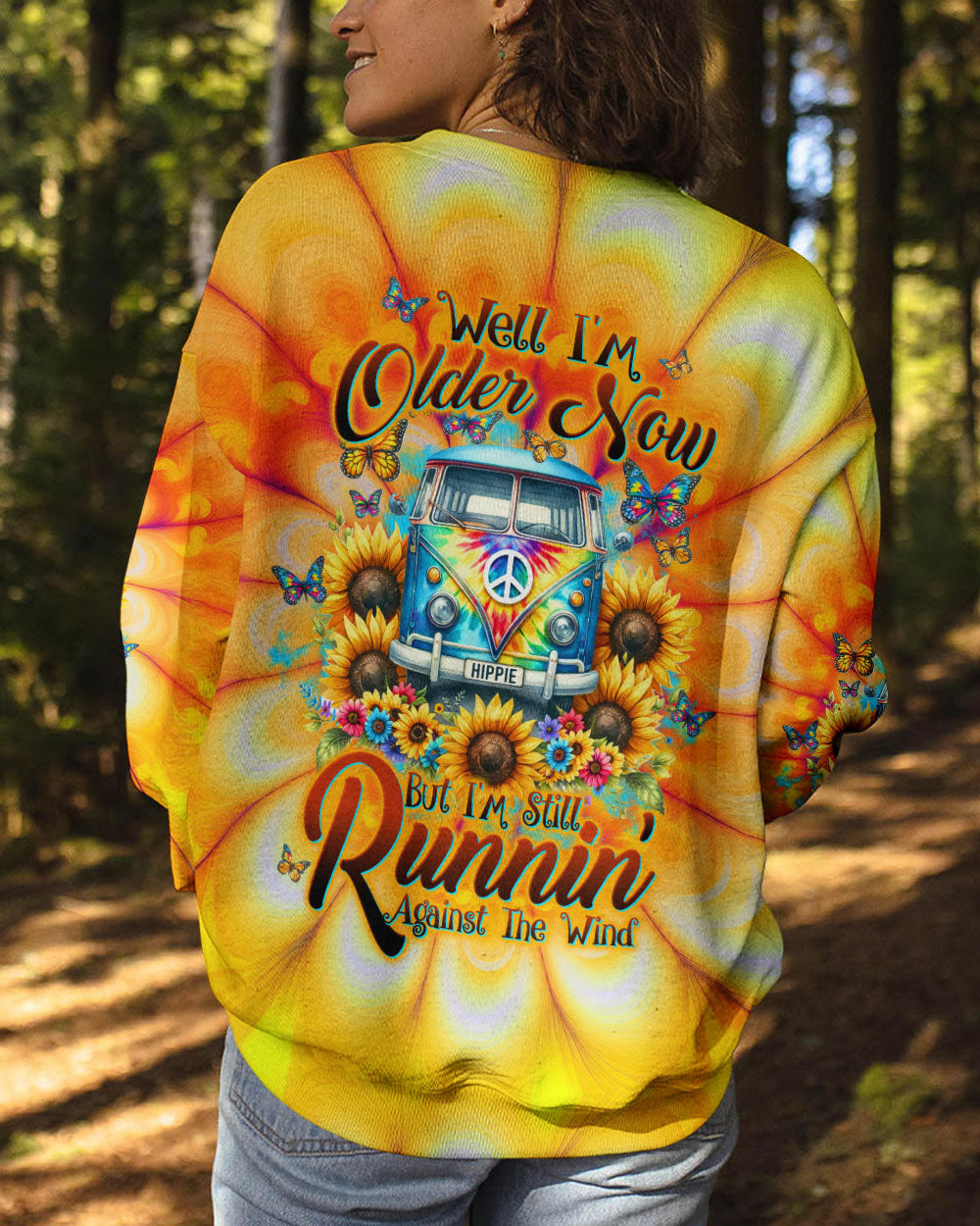 RUNNING AGAINST THE WIND SUNFLOWER TIE DYE ALL OVER PRINT - TLTW1501241
