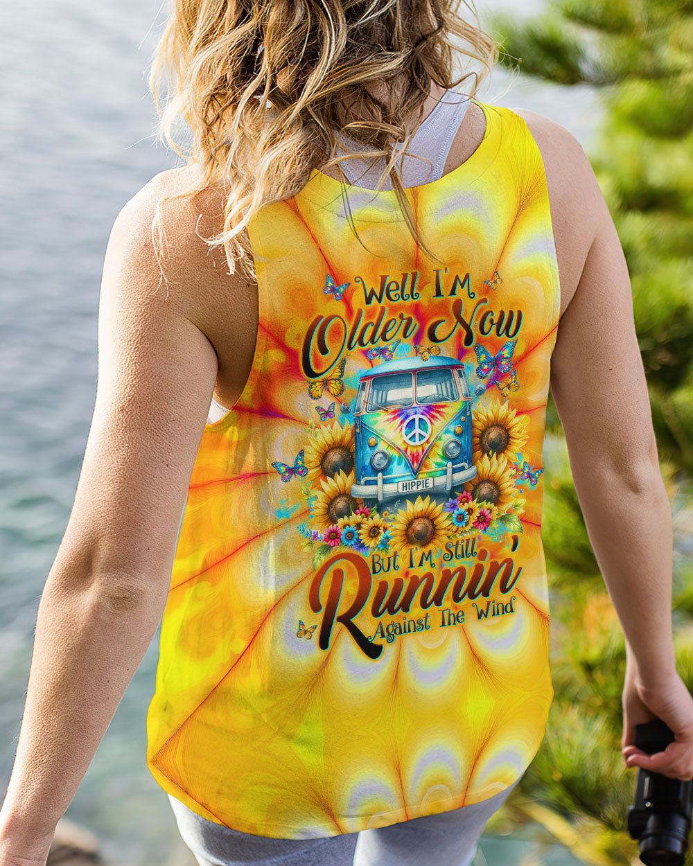 RUNNING AGAINST THE WIND SUNFLOWER TIE DYE ALL OVER PRINT - TLTW1501241
