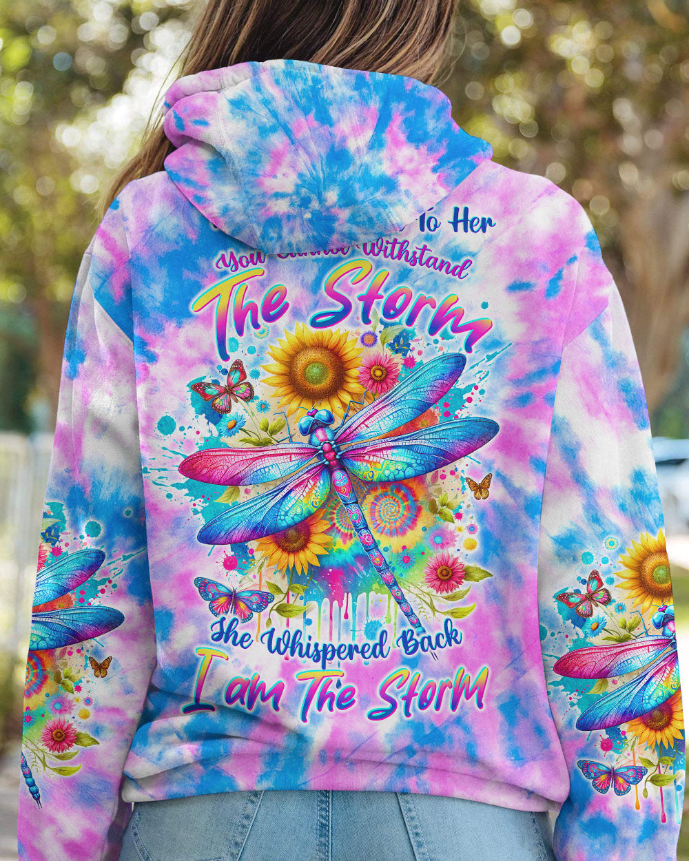 I AM THE STORM DRAGONFLY TIE DYE ALL OVER PRINT - TLTW1501244