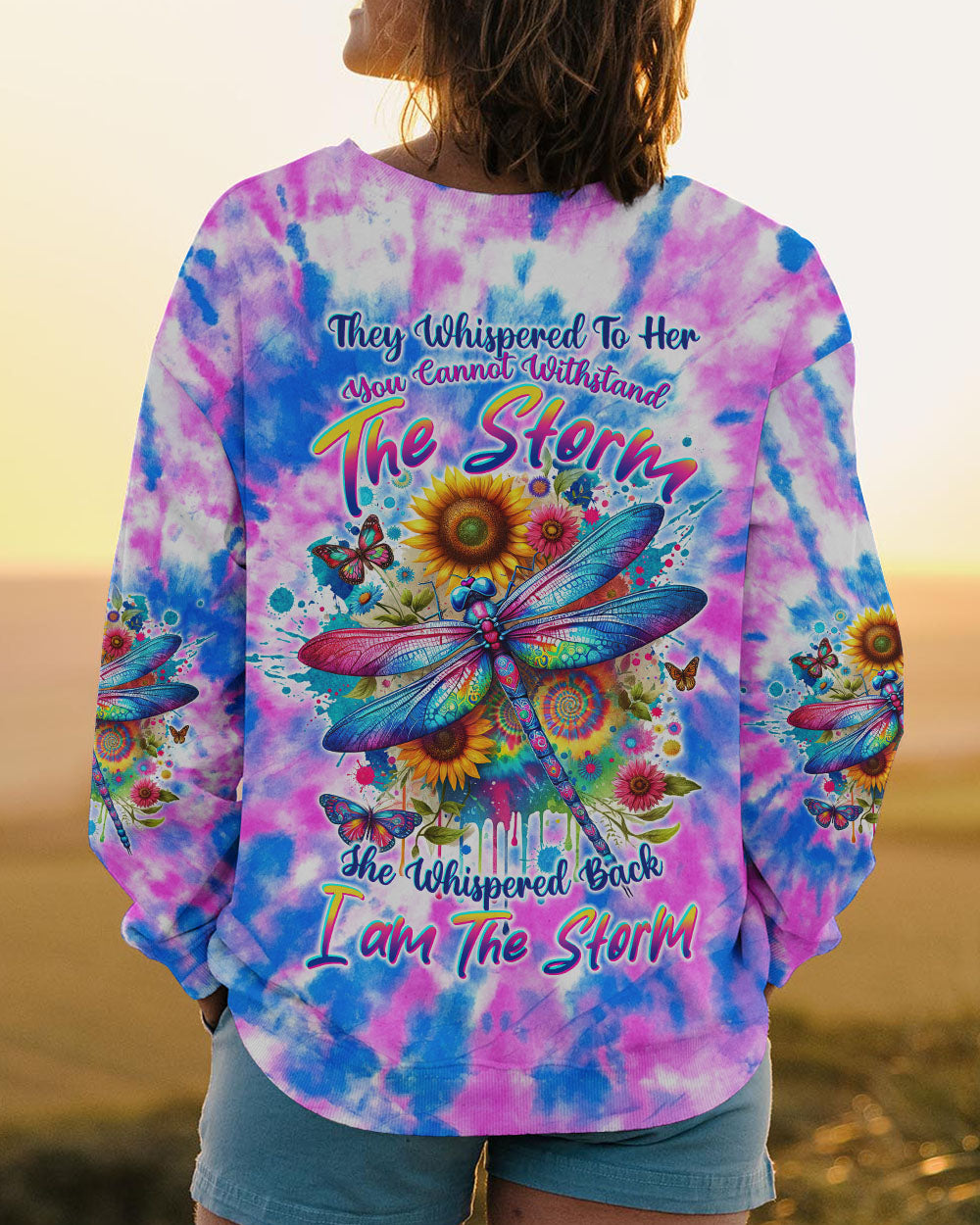 I AM THE STORM DRAGONFLY TIE DYE ALL OVER PRINT - TLTW1501244