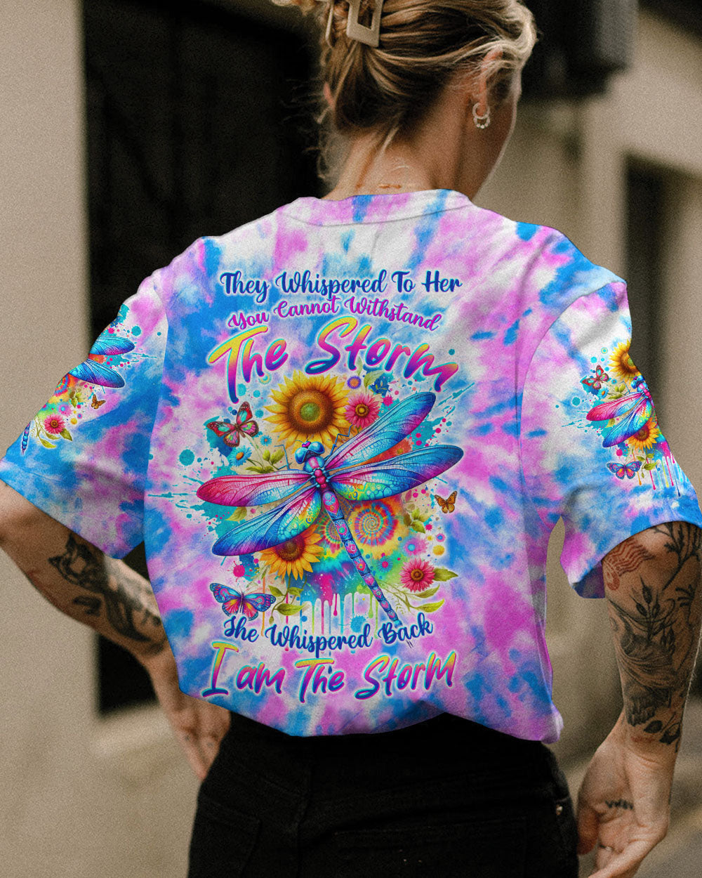 I AM THE STORM DRAGONFLY TIE DYE ALL OVER PRINT - TLTW1501244