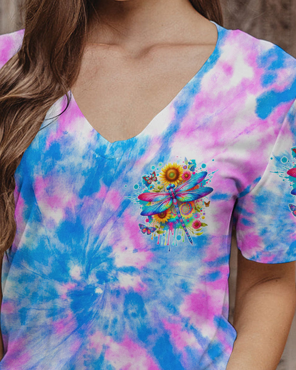 I AM THE STORM DRAGONFLY TIE DYE ALL OVER PRINT - TLTW1501244
