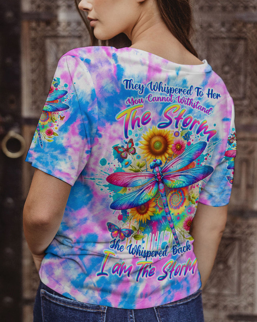 I AM THE STORM DRAGONFLY TIE DYE ALL OVER PRINT - TLTW1501244