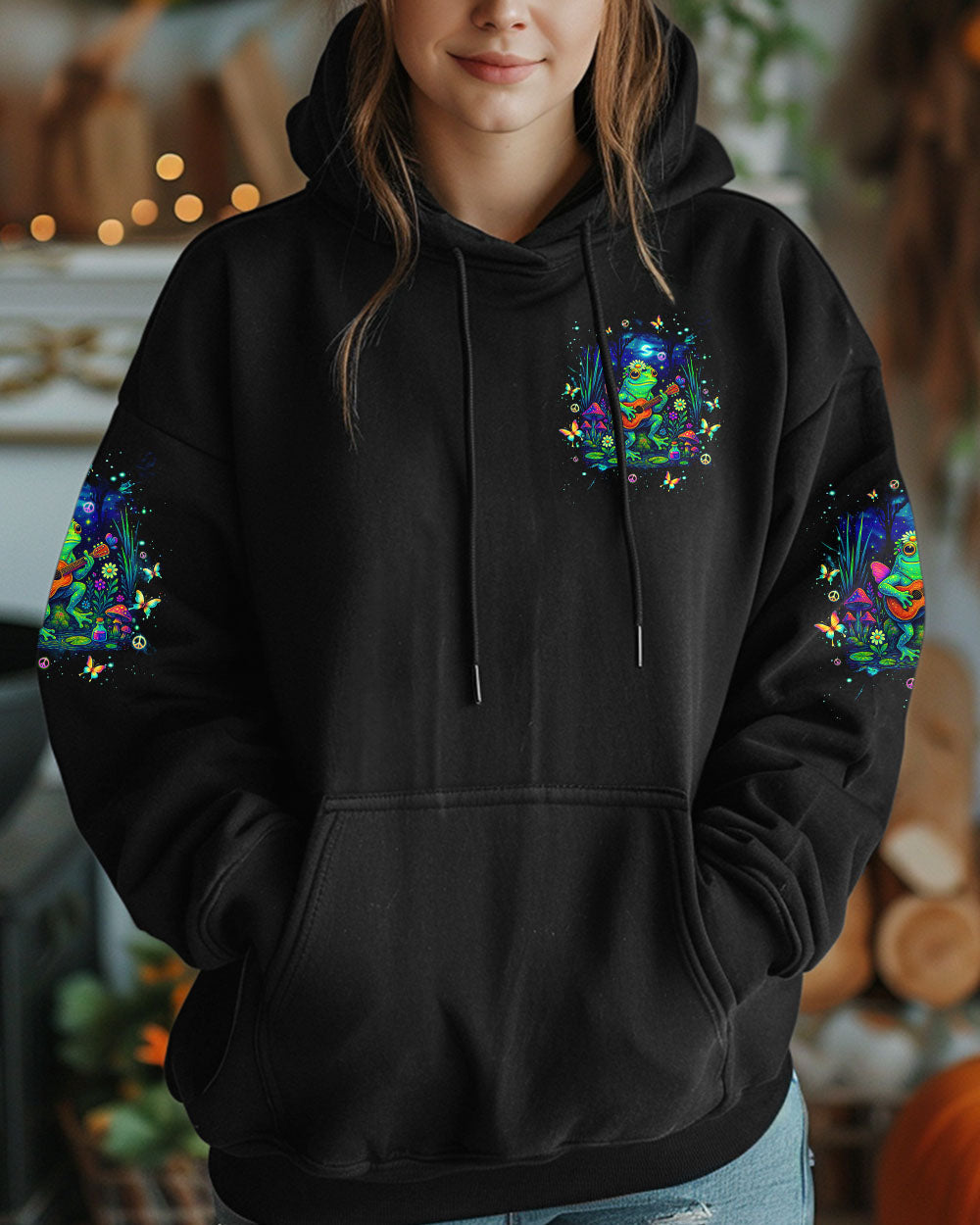 JUST KEEP ON CHILLING STAY WILD AND FREE FROG ALL OVER PRINT - TLTW1504251