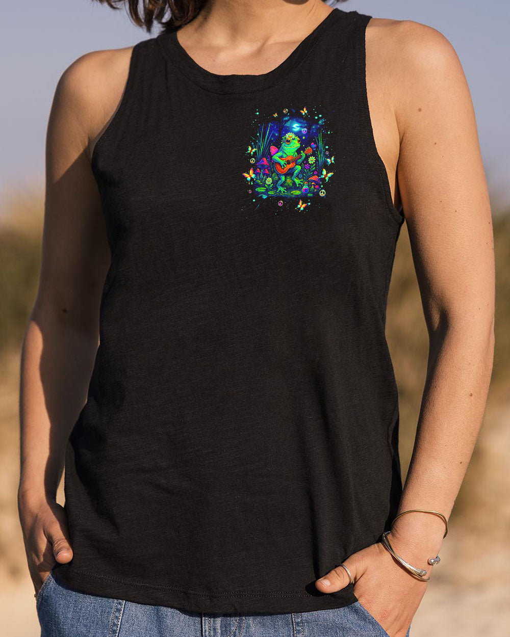 JUST KEEP ON CHILLING STAY WILD AND FREE FROG ALL OVER PRINT - TLTW1504251