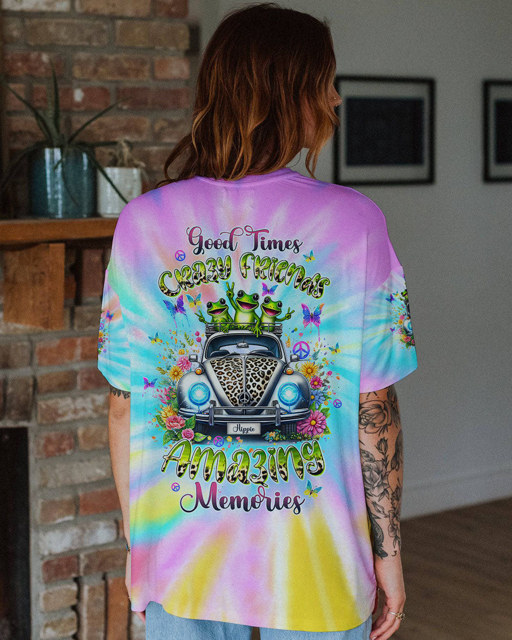 GOOD TIMES CRAZY FRIEND FROG ALL OVER PRINT - TLTW1505243