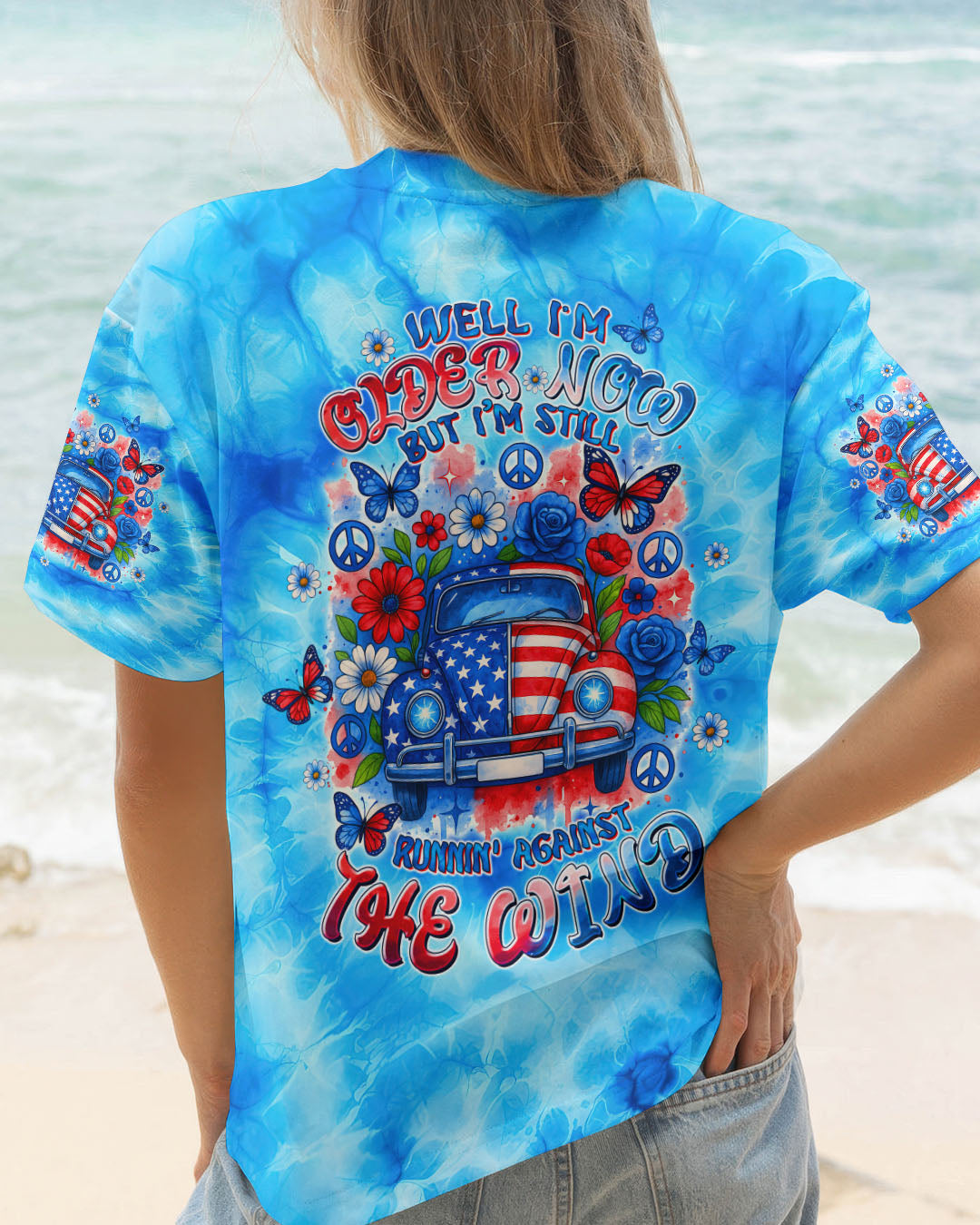 RUNNING AGAINST THE WIND AMERICA CAR ALL OVER PRINT - TLTW1505253