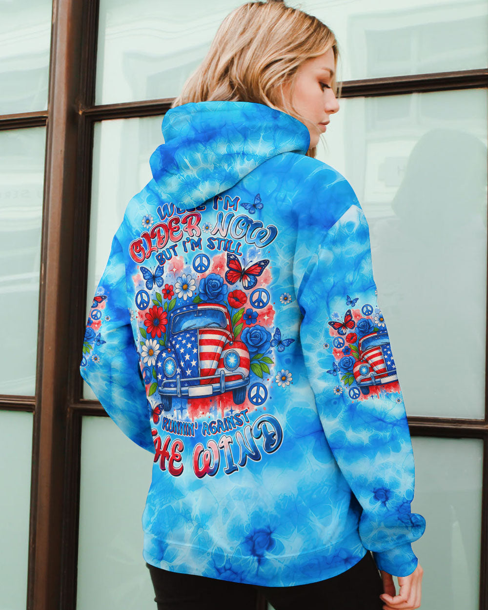 RUNNING AGAINST THE WIND AMERICA CAR ALL OVER PRINT - TLTW1505253