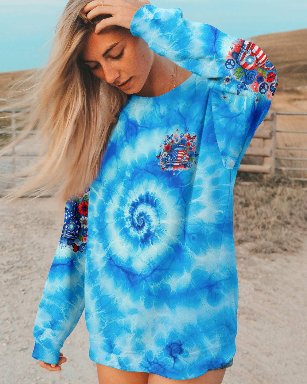 RUNNING AGAINST THE WIND AMERICA CAR ALL OVER PRINT - TLTW1505253