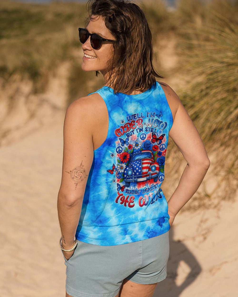 RUNNING AGAINST THE WIND AMERICA CAR ALL OVER PRINT - TLTW1505253