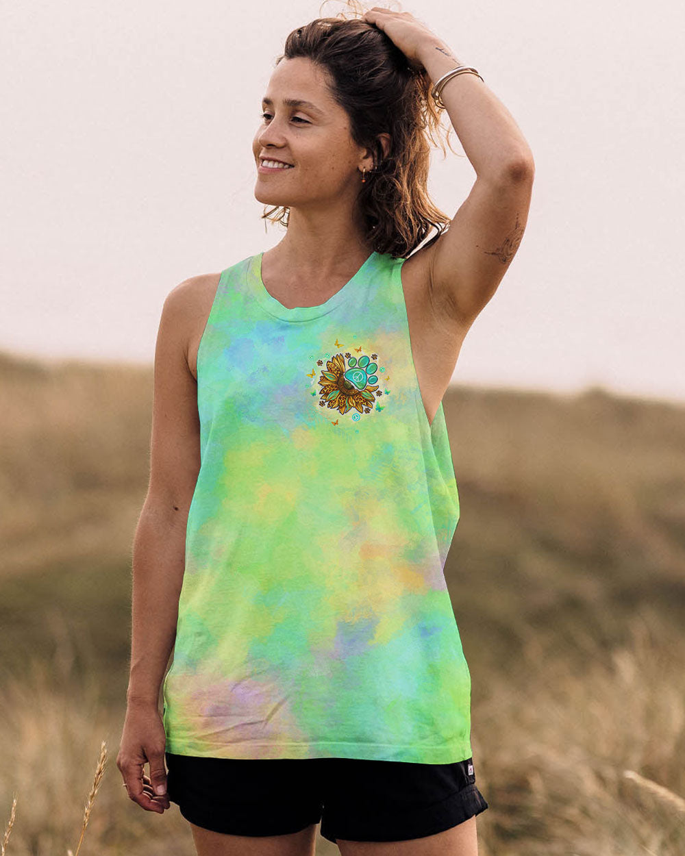 LIFE IS BETTER WITH DOGS SUNFLOWER ALL OVER PRINT - TLTW1506244