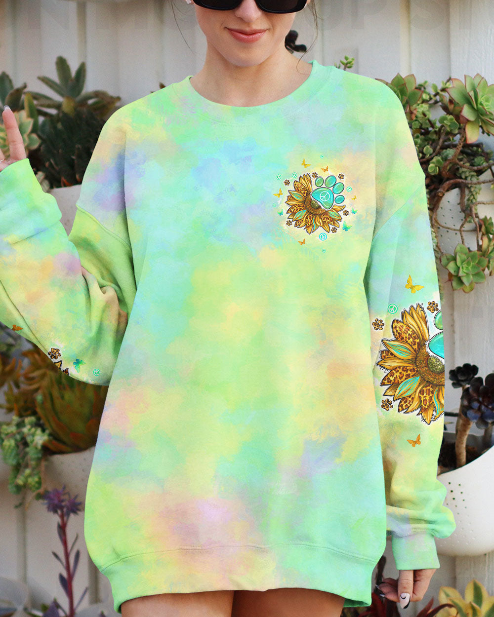LIFE IS BETTER WITH DOGS SUNFLOWER ALL OVER PRINT - TLTW1506244