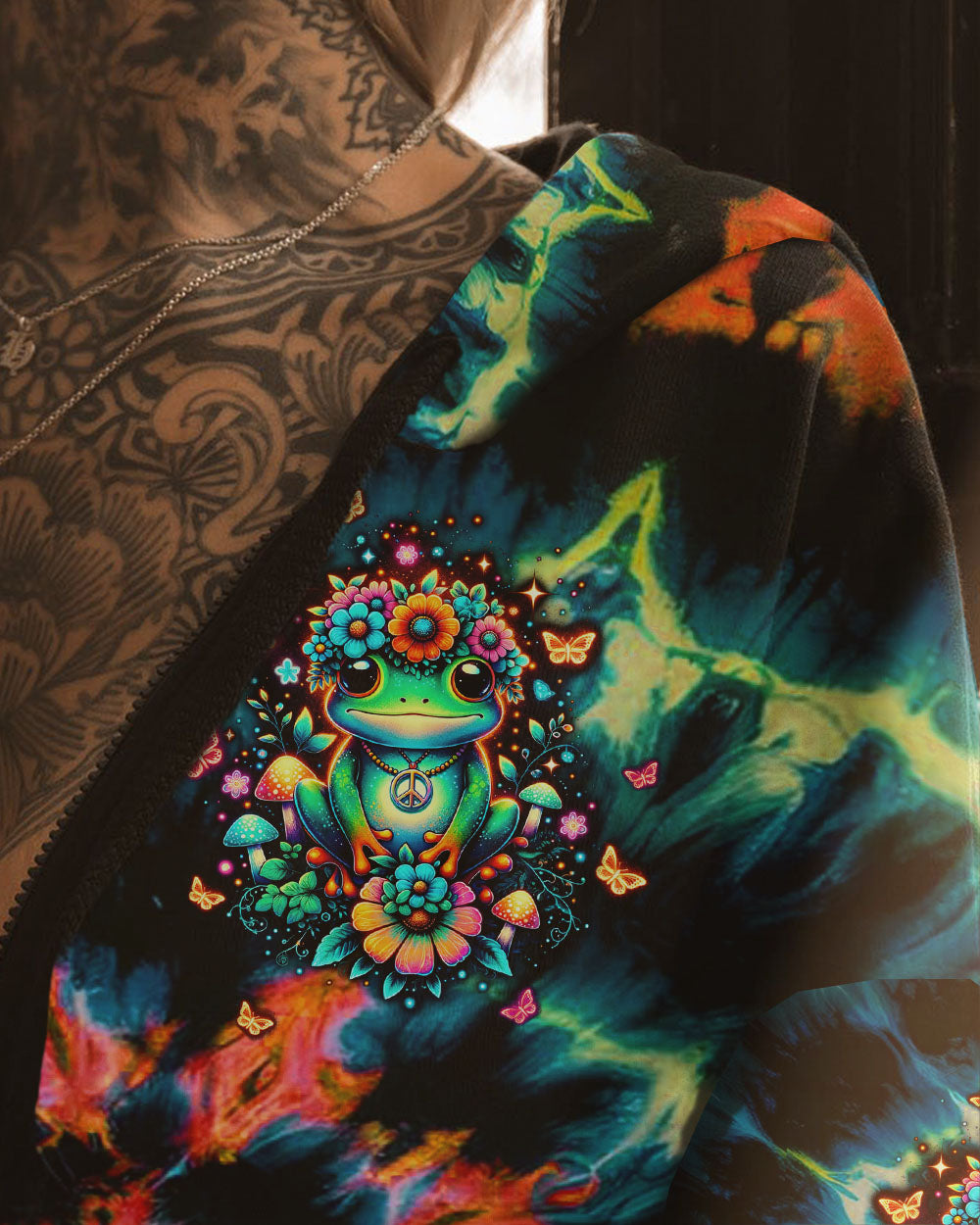 DON'T STOP BELIEVING FROG TIE DYE ALL OVER PRINT - TLTW1511244