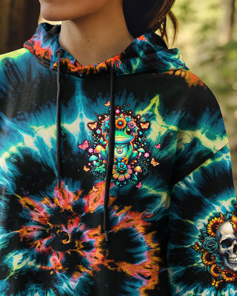 DON'T STOP BELIEVING FROG TIE DYE ALL OVER PRINT - TLTW1511244