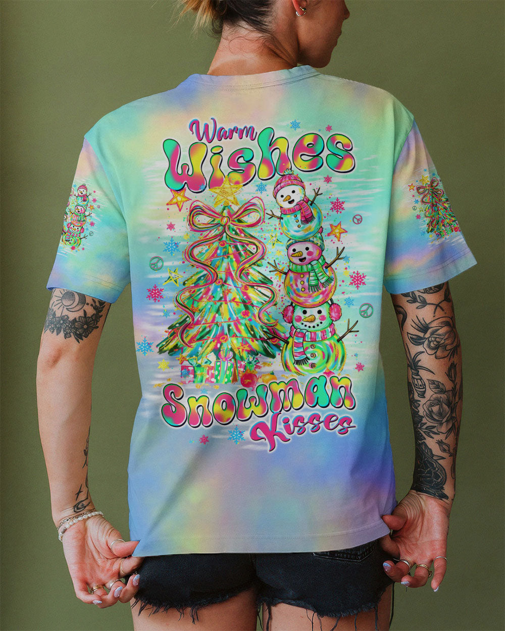 WARM WISHES AND SNOWMAN KISSES CHRISTMAS ALL OVER PRINT - TLTW1511252