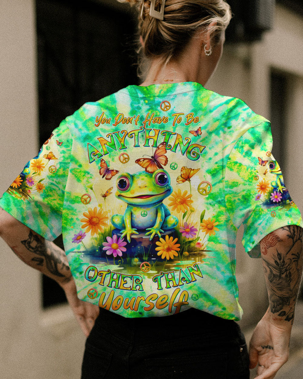 YOU DON'T HAVE TO BE ANYTHING FROG ALL OVER PRINT - TLTW1512232