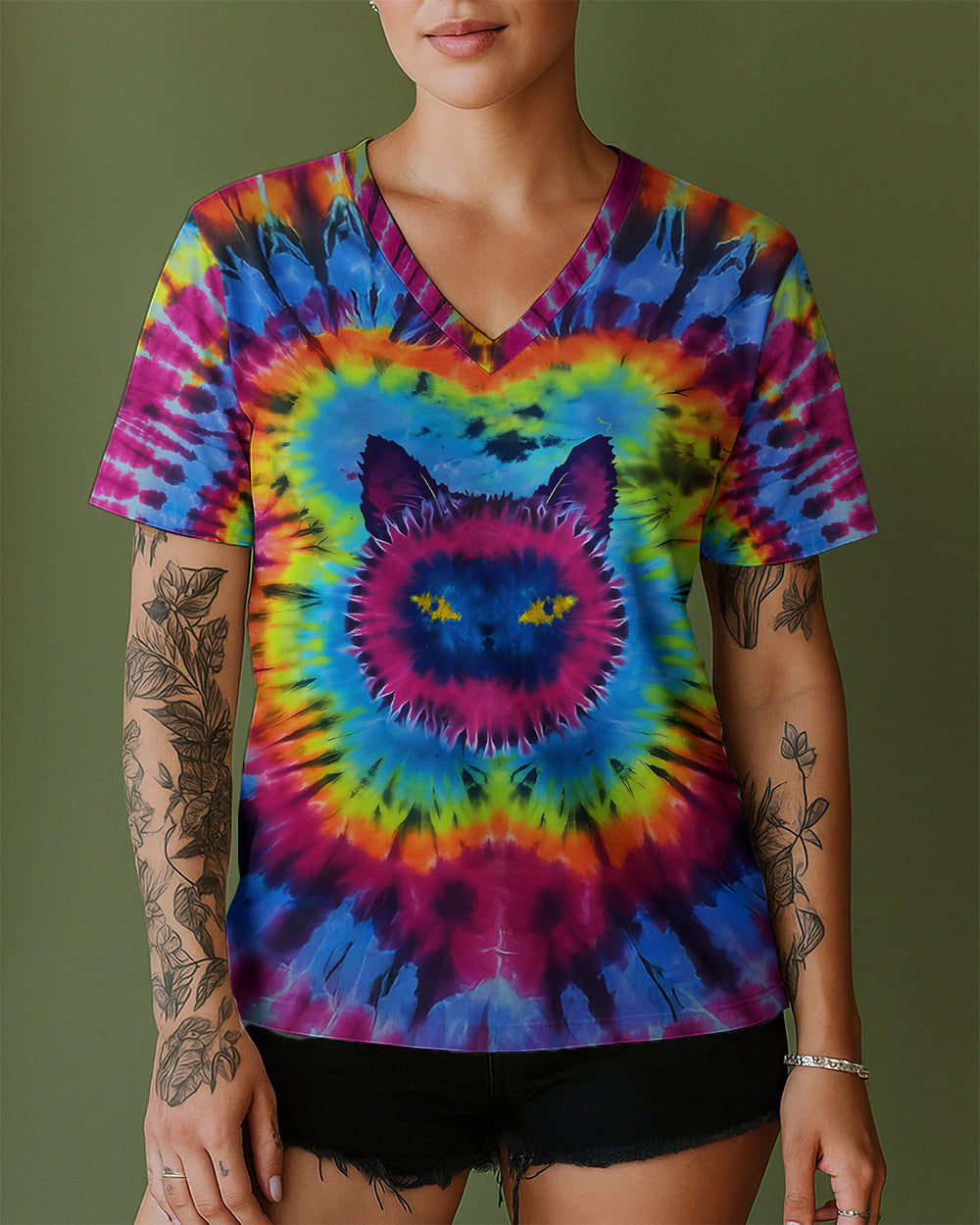CAT TIE DYE ALL OVER PRINT - TLTW1512253