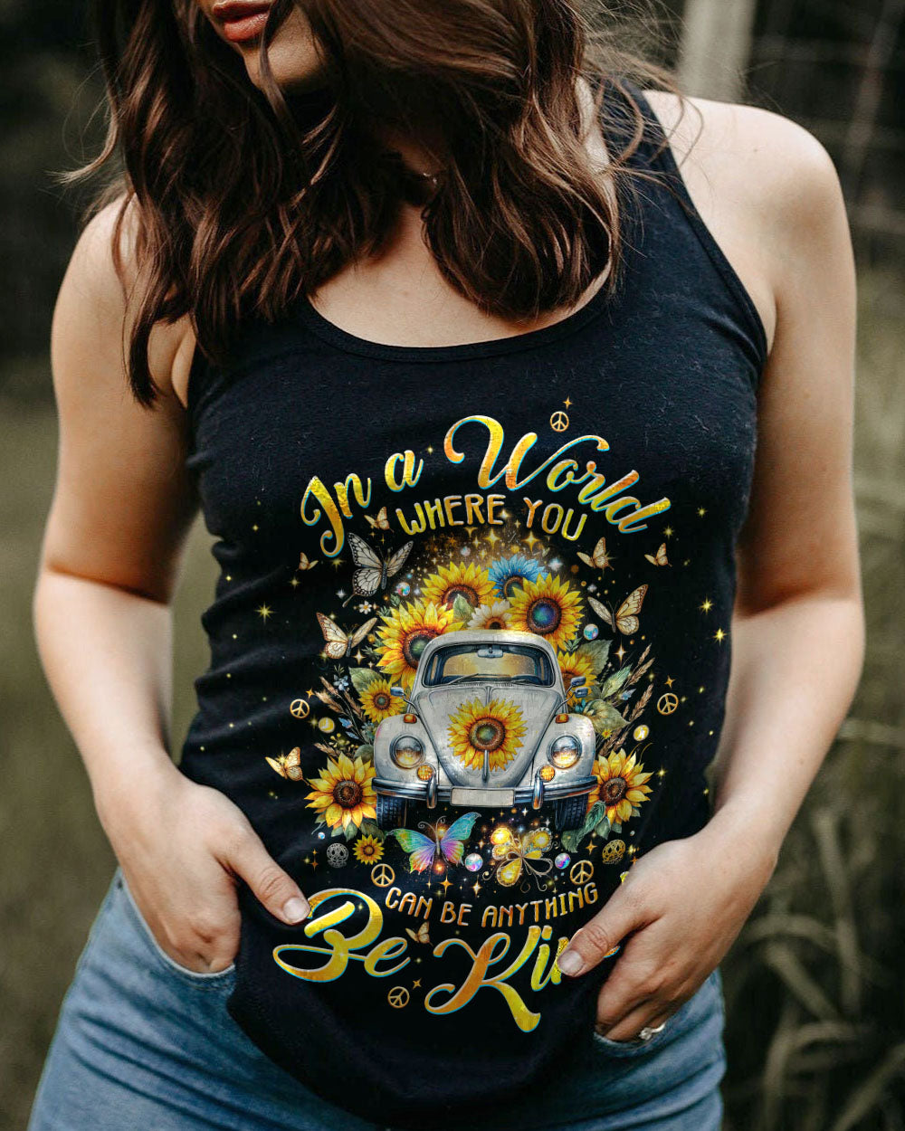BE KIND SUNFLOWER CAR ALL OVER PRINT - TLTW1601243