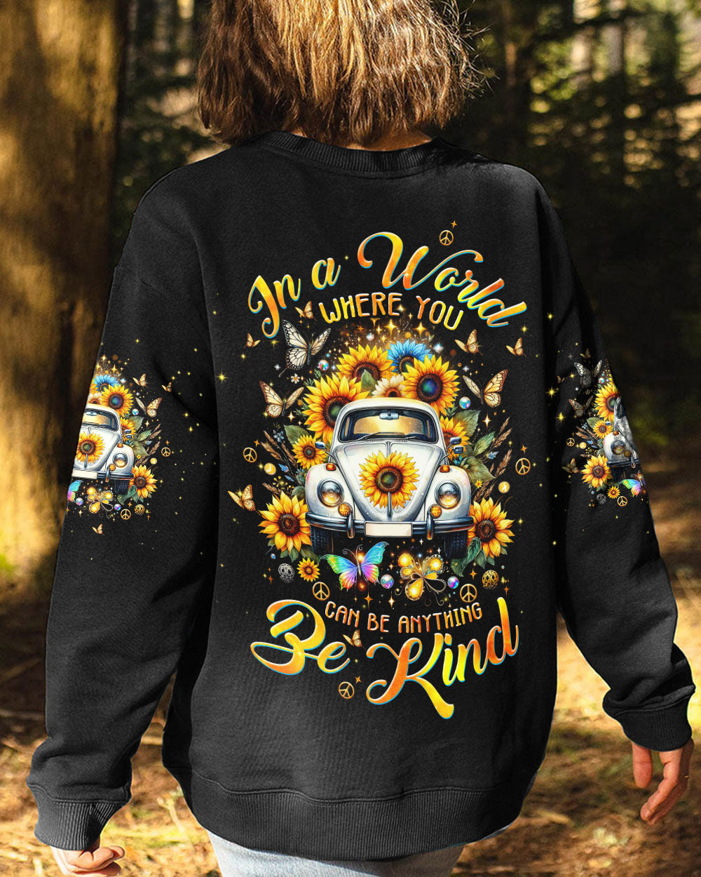 BE KIND SUNFLOWER CAR ALL OVER PRINT - TLTW1601243