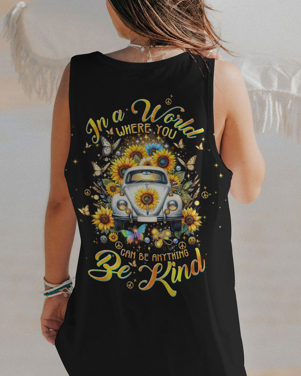 BE KIND SUNFLOWER CAR ALL OVER PRINT - TLTW1601243