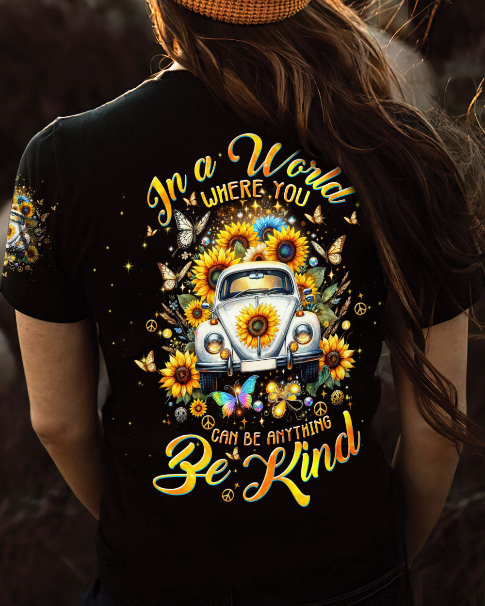 BE KIND SUNFLOWER CAR ALL OVER PRINT - TLTW1601243