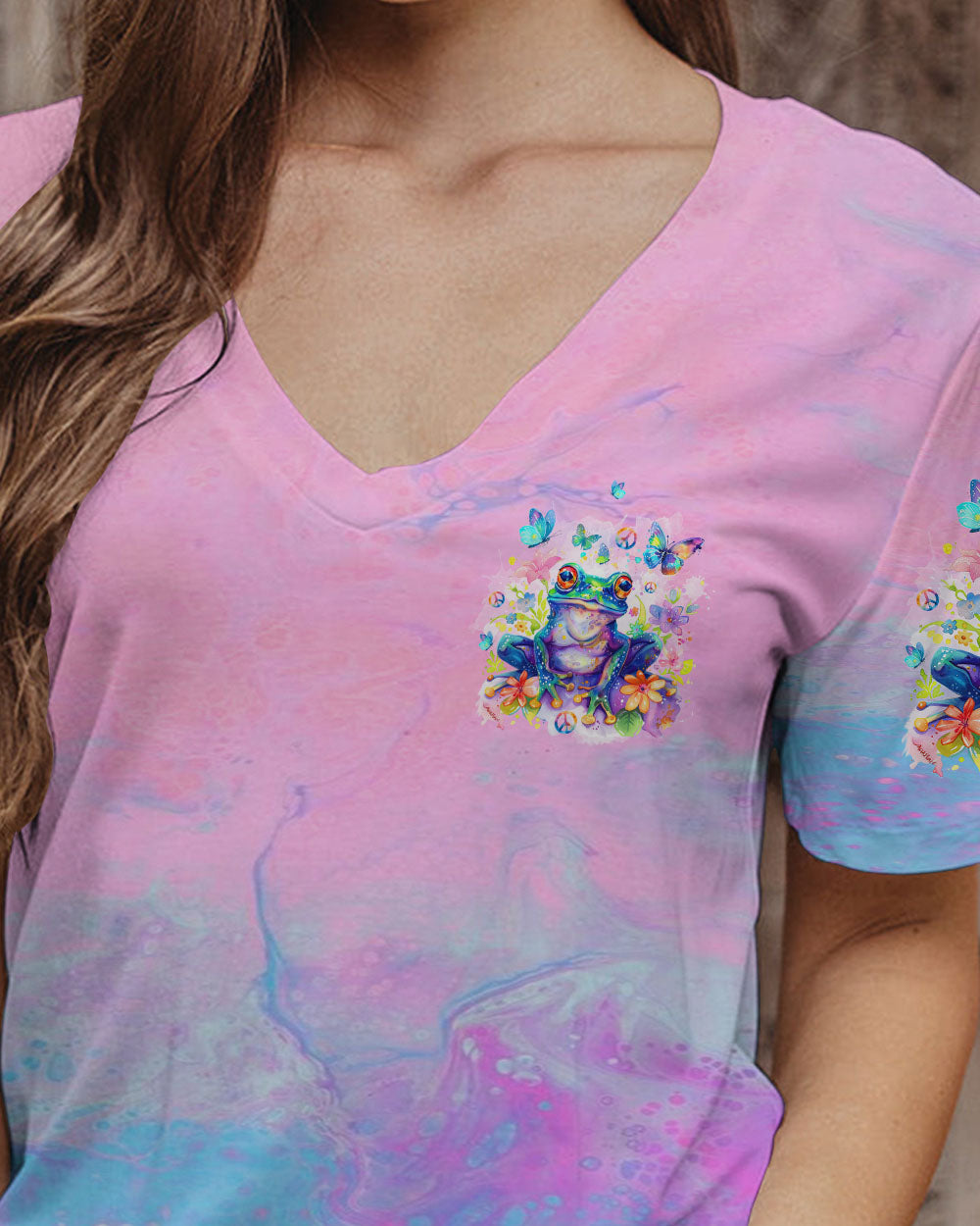 BE YOU THE WORLD WILL ADJUST FROG ALL OVER PRINT - TLTW1603243