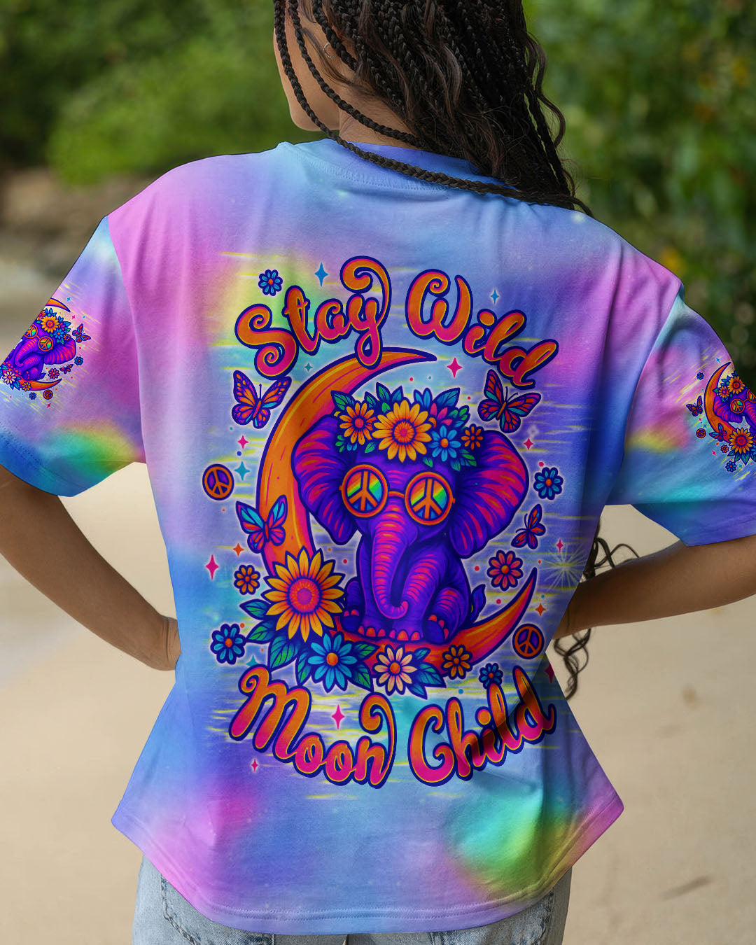STAY WILD MOON CHILD ELEPHANT ALL OVER PRINT - TLTW1606252